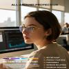 ANYLUV Clip On Blue Light Blocking Glasses Lightweight Rectangle Blue Light Glasses Men for Computer Gaming, Anti Eye Strain view 2