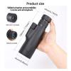 10X30 Monocular Telescope for Adult High Powered with Smartphone Adapter & Tripod, Waterproof HD Monocular with BAK4 Prism FMC Lens, for Camping Travel Hiking Bird Watching view 3