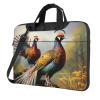 14 Inch Laptop Shoulder Bag For Men Women,Waterproof Briefcase Messenger Bag Pheasants Animals Laptop Sleeve Bag W/Strap Handle view 1