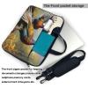 14 Inch Laptop Shoulder Bag For Men Women,Waterproof Briefcase Messenger Bag Pheasants Animals Laptop Sleeve Bag W/Strap Handle view 3