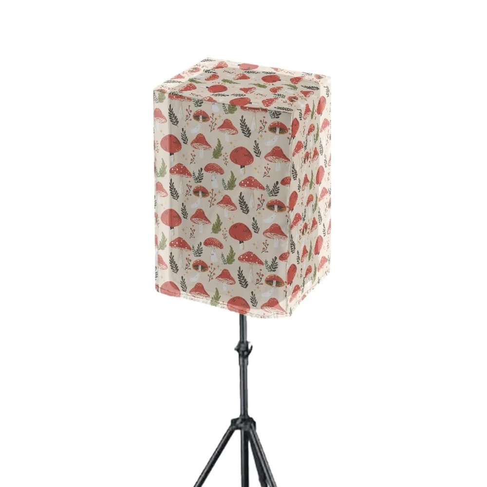 Qehuruxo Speaker Cover for DJ/PA Speakers Lightweight Outdoor Speaker Protector Waterproof Dustproof Mushroom Floral