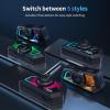 Fodsports T1 Motorcycle Bluetooth Intercom V5.4 with Music Share, One-Click Switching for 3 Functional Modes, 2-Way Helmet Communication Systems, FM/5 Stickers/Noise Cancellation/Stereo Music, 2 Pack view 4