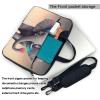15.6 Inch Laptop Shoulder Bag For Men Women,Waterproof Briefcase Messenger Bag Animal Cartoon Elephant Laptop Sleeve Bag W/Strap Handle view 3