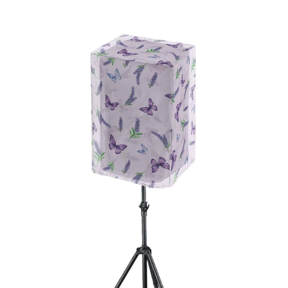 Qehuruxo Speaker Cover for PA/DJ Speakers  Dustproof Waterproof Outdoor Speaker Protector Lightweight Butterfly Lavender