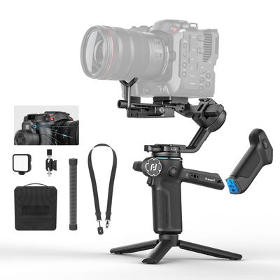 Feiyu SCORP 3 Kit Gimbal Stabilizer for DSLR and Mirrorless Camera,Built-in AI Tracker,Detachable Remote Handle,for Canon/Sony/Nikon/Fujifilm,7.72lbs Payload, Professional Video Stabilizer + Case