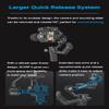 Feiyu SCORP 3 Kit Gimbal Stabilizer for DSLR and Mirrorless Camera,Built-in AI Tracker,Detachable Remote Handle,for Canon/Sony/Nikon/Fujifilm,7.72lbs Payload, Professional Video Stabilizer + Case view 4