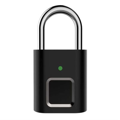 Fingerprint Padlock Gym Lock for Locker Sports School Employee Locker Outdoor Fence Hasp and Storage - USB Charging Smart Pad Lock