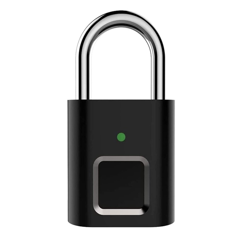Fingerprint Padlock Gym Lock for Locker Sports School Employee Locker Outdoor Fence Hasp and Storage - USB Charging Smart Pad Lock