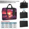 13 Inch Laptop Shoulder Bag For Men Women,Waterproof Briefcase Messenger Bag Pink Beach Sunset Laptop Sleeve Bag W/Strap Handle view 2