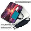13 Inch Laptop Shoulder Bag For Men Women,Waterproof Briefcase Messenger Bag Pink Beach Sunset Laptop Sleeve Bag W/Strap Handle view 3