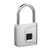Fingerprint Padlock Smart Padlock Biometric Lock with Keyless for Lockers Office School Gym Factory Garage Storage Gate Shed Bike Cabinet 10 Sets of Fingerprints (Color : Black) (Silver) view 1