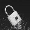 Fingerprint Padlock Smart Padlock Biometric Lock with Keyless for Lockers Office School Gym Factory Garage Storage Gate Shed Bike Cabinet 10 Sets of Fingerprints (Color : Black) (Silver) view 2