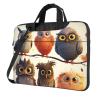 13 Inch Laptop Shoulder Bag For Men Women,Waterproof Briefcase Messenger Bag Owls Birds Laptop Sleeve Bag W/Strap Handle view 1