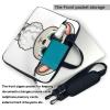15.6 Inch Laptop Shoulder Bag For Men Women,Waterproof Briefcase Messenger Bag Lamb Laptop Sleeve Bag W/Strap Handle view 3