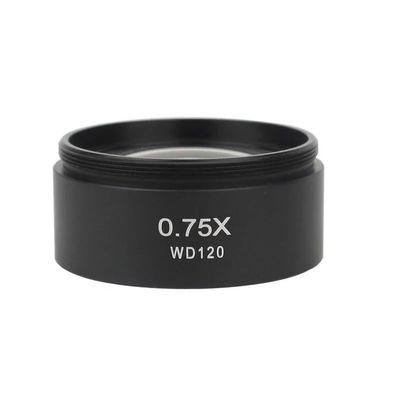 1pc 0.3X 0.5X 0.7X 0.75X 1X 1.5X 2.0X Auxiliary Barlow Objective Lens Thread M48mm for Stereo Binocular Trinocular Microscope(0.75X)