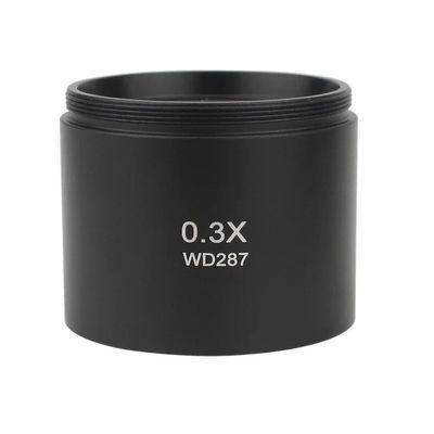 1pc 0.3X 0.5X 0.7X 0.75X 1X 1.5X 2.0X Auxiliary Barlow Objective Lens Thread M48mm for Stereo Binocular Trinocular Microscope(0.3X)