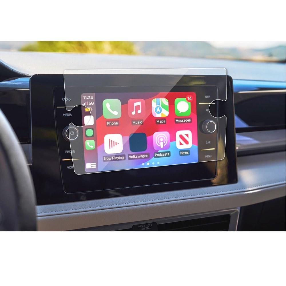 SXCY for 2025 2026 VW Taos Screen Protector Tempered Glass 8 Inch for 2025 2026 Volkswagen Taos Accessories 2025 2026 Taos Navigation Display Screen Protector