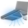 Angoily Aluminum Alloy Laptop Stand Foldable Ergonomic Design for Improved Posture Slip Cooling Rack for Laptops Finish for Desk Use view 3
