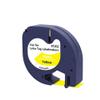 12mm Black On Yellow Plastic Label Tape 91202 91222 91332 Compatible with Label Maker Like 200B LT100H(Black on Yellow) view 1