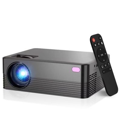 Mini Portable Projector with Wifi and Bluetooth, Native 1080P Full HD Smart Projector , 300 ANSI, Compatible with Smartphone, HDMI, USB for Home, Bedroom, Outdoor Use Black