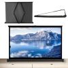 30" 40" 50" Inch Portable Projection Screen 4:3 16:9 Small Retractable Floor Standing Mobile Tabletop Screen with Carry Bag, Foldable Portable Movie Screen for Schools Meeting Indoor Outdoor(16:9,30") view 1