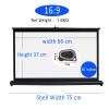 30" 40" 50" Inch Portable Projection Screen 4:3 16:9 Small Retractable Floor Standing Mobile Tabletop Screen with Carry Bag, Foldable Portable Movie Screen for Schools Meeting Indoor Outdoor(16:9,30") view 2