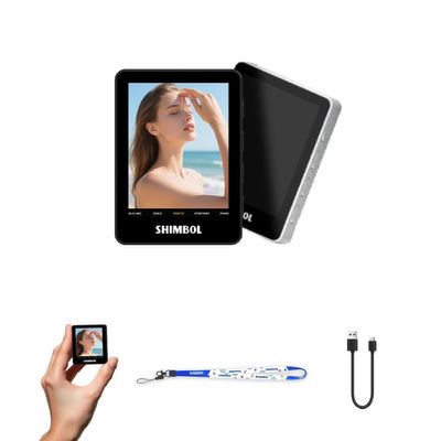 Shimbol Vlog Selfie Monitor Screen CP5 Mini 2,Back Camera Monitor for iPhone with 2.4 inch Real-Time Phone Screen Mirroring,30m Range,4H Run Time,Wireless Shutter Control (Grey)
