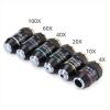 1pc Biological Microscopes Lens 4X 10X 20X 40X 60X 100X(Oil) 195 Achromatic Objective Lens Parts(White) view 4