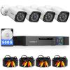VORGUT Wired Security Camera System, 8CH 5MP Lite CCTV Surveillance DVR Kit with 500G HDD, 4 x 3MP AHD Security Camera Outdoor, IP66 Waterproof Metal Shell,Remote Access,Smart Detection,24/7 Record view 1