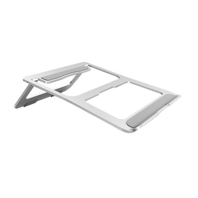 NUOBESTY Portable Aluminum Alloy Laptop Stand Foldable Ventilated Riser for Home Office Use Lightweight Durable Design for Trains Cafes More