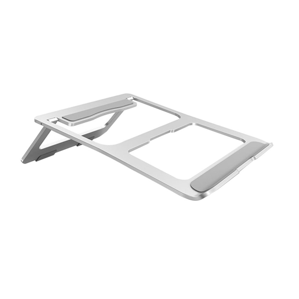 NUOBESTY Portable Aluminum Alloy Laptop Stand Foldable Ventilated Riser for Home Office Use Lightweight Durable Design for Trains Cafes More