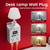 Bedside Power Strip with Lamp & Digital Clock, 4 Outlets 5 USB Ports (2 USBC), 3-Color Temperature Dimmable Bedside Nightstand Light, Multi Plug Outlet Extender for Bedroom Home Office, Coffee Counter view 4