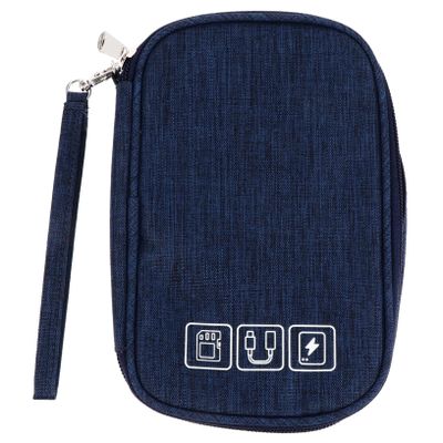 KALLORY Electronics Travel Organizer Cable Wrap Bag for Data Cables u Disk Earphones Compact Storage Bag for Business Travel