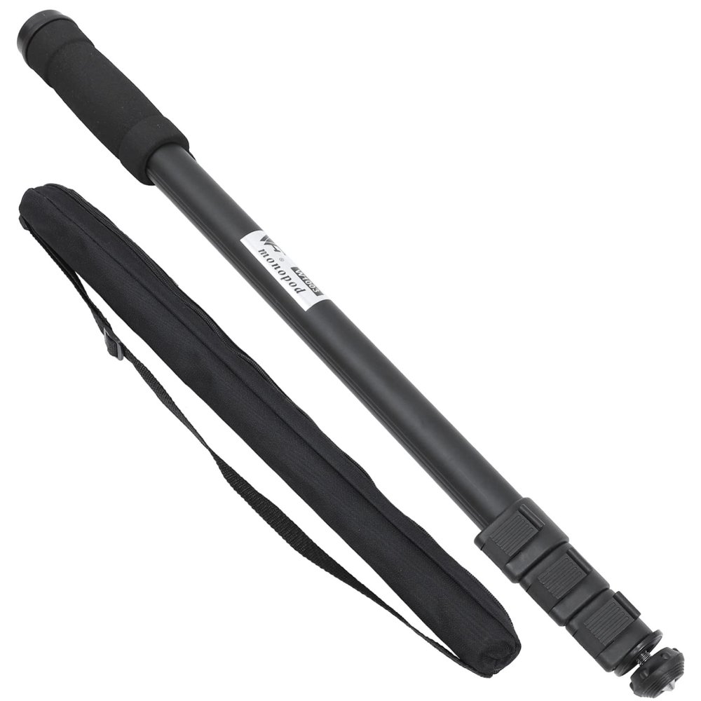 BRIGHTFUFU Lightweight Aluminum Alloy Monopod for Cameras Portable Travel Photography Stick Adjustable Height Compatible DSLR and Compact Cameras
