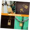 3 Set Mini Padlock Latch for Treasure Chest Toy Box Retro Gold view 2