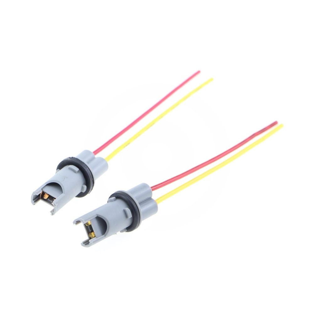 FTOMIKA Cars Connectors 2Pcs T10 Bulb Socket Adapter 2 Wire Car Light Lamp Holder Connector Accessories