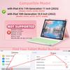 Bxomteng Keyboard Case for iPad 10th / A16 11th Generation 2022/2025-7 Colors Backlit Keyboard Cover and Mouse (Pink) view 2
