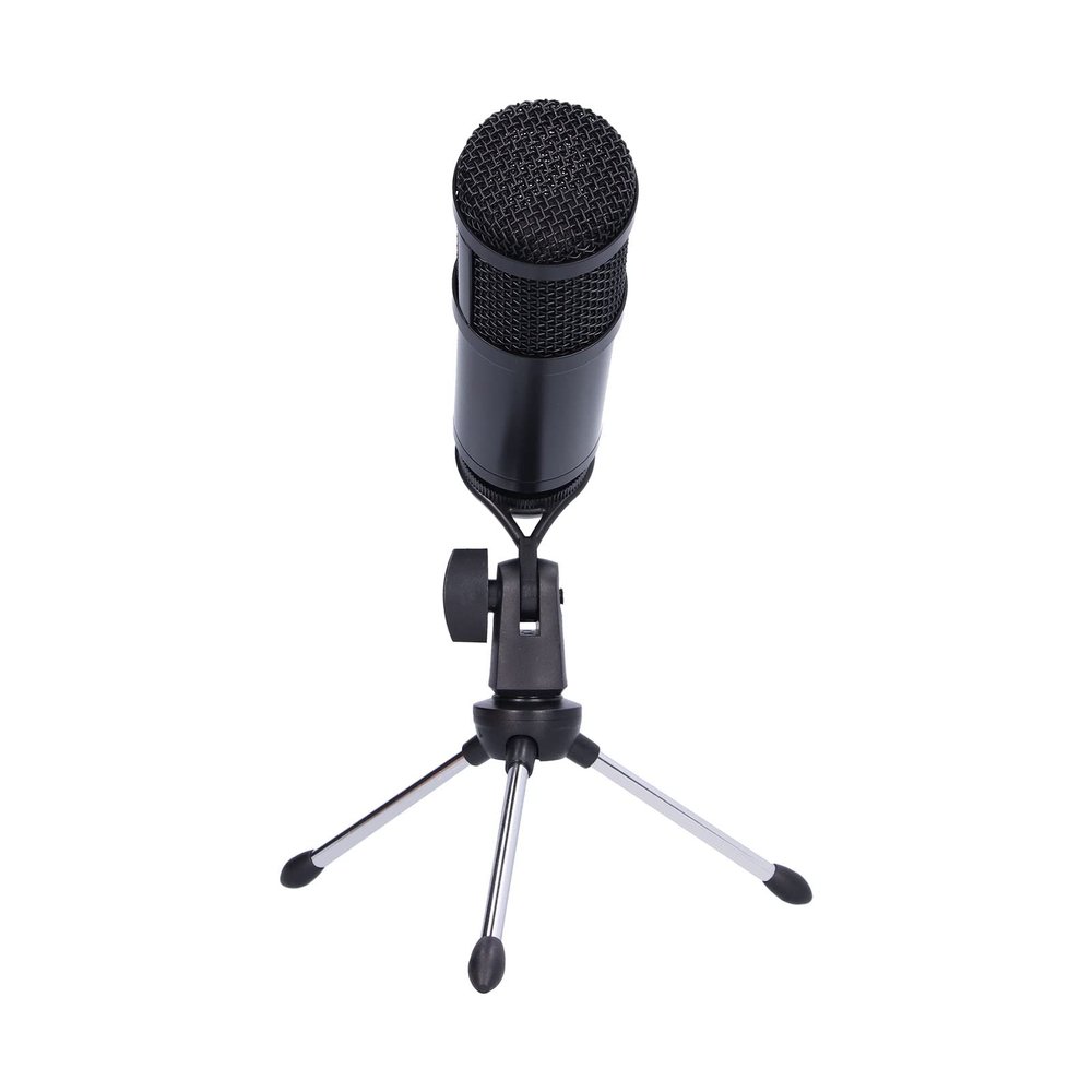 Aurovibe Cardioid Condenser USB Microphone with Noise Reduction, Wired Mic for Computers and Radio Broadcasting, Ideal for Gaming, Music Recording, Online Conference