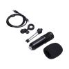 Aurovibe Cardioid Condenser USB Microphone with Noise Reduction, Wired Mic for Computers and Radio Broadcasting, Ideal for Gaming, Music Recording, Online Conference view 3