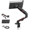 2025 Magnetic Wireless Charging Stand for iPad Pro 12.9, iPad Air 13 M2 Only, Aluminum Alloy Arm Mount with 2M Cable, Foldable Adjustable Tablet Holder for iPad Pro 12.9 3rd/4th/5th/6th,Black view 1