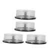 JECOMPRIS CD DVD Storage Box Set Holds 25 Discs Plastic Organizer with Black Base for Home and Office Use 4-Piece Set view 1