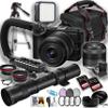 Canon EOS R50V Mirrorless Camera w/ 14-30mm Lens + 430-800 Telephoto Lens + LED Light + U-Grip + 50 Inch Tripod + 2pc SanDisk 64GB Extreme Pro Memory Card + More (25pc Bundle) (Renewed) view 1