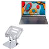BoxWave Stand and Mount Compatible with Thomson IN-N15I NEO - Executive VersaView Laptop Stand, Ergonomic Adjustable Viewing Angle Metallic Riser - Metallic Silver view 1