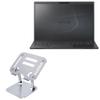 BoxWave Stand and Mount Compatible with VAIO SX-R (14 in) - Executive VersaView Laptop Stand, Ergonomic Adjustable Viewing Angle Metallic Riser - Metallic Silver view 1