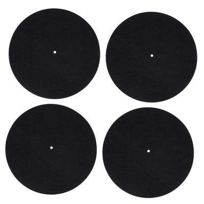 Angoily 4Pcs Vinyl Record Felt Mat Static Record Protective Pads for Turntable Thickness Durable Felt Material for Safe Vinyl Playback