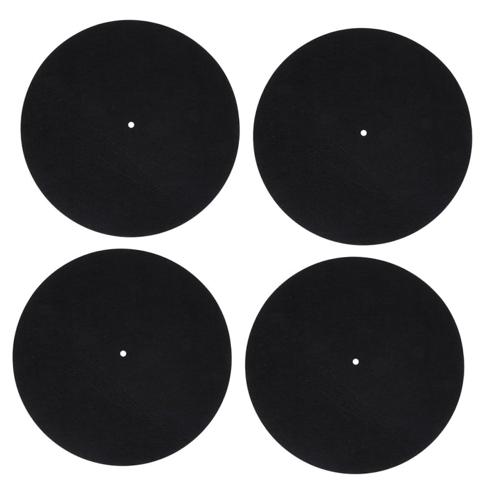 Angoily 4Pcs Vinyl Record Felt Mat Static Record Protective Pads for Turntable Thickness Durable Felt Material for Safe Vinyl Playback