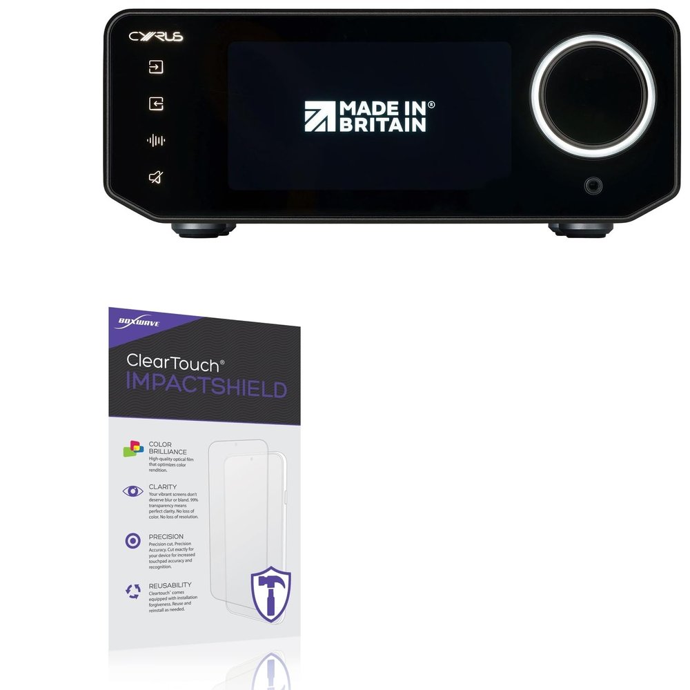 BoxWave Screen Protector Compatible with Cyrus Audio 40 Amp - ClearTouch ImpactShield (2-Pack), Impenetrable Screen Protector Flexible Film