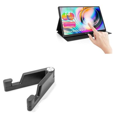 BoxWave Stand and Mount Compatible with EVICIV Portable Monitor EV-MDS-123B02-US-1 (12.3 in) - Desktop Aluminum SoloStand, Adjustable Hands-Free Portable with Rubber Feet - Jet Black