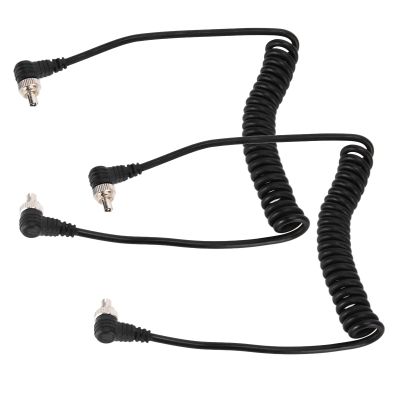 aqxreight 2Pcs Camera Flash Synch PC Cord Male to Male Spring Cable Universal Type for Studio Video