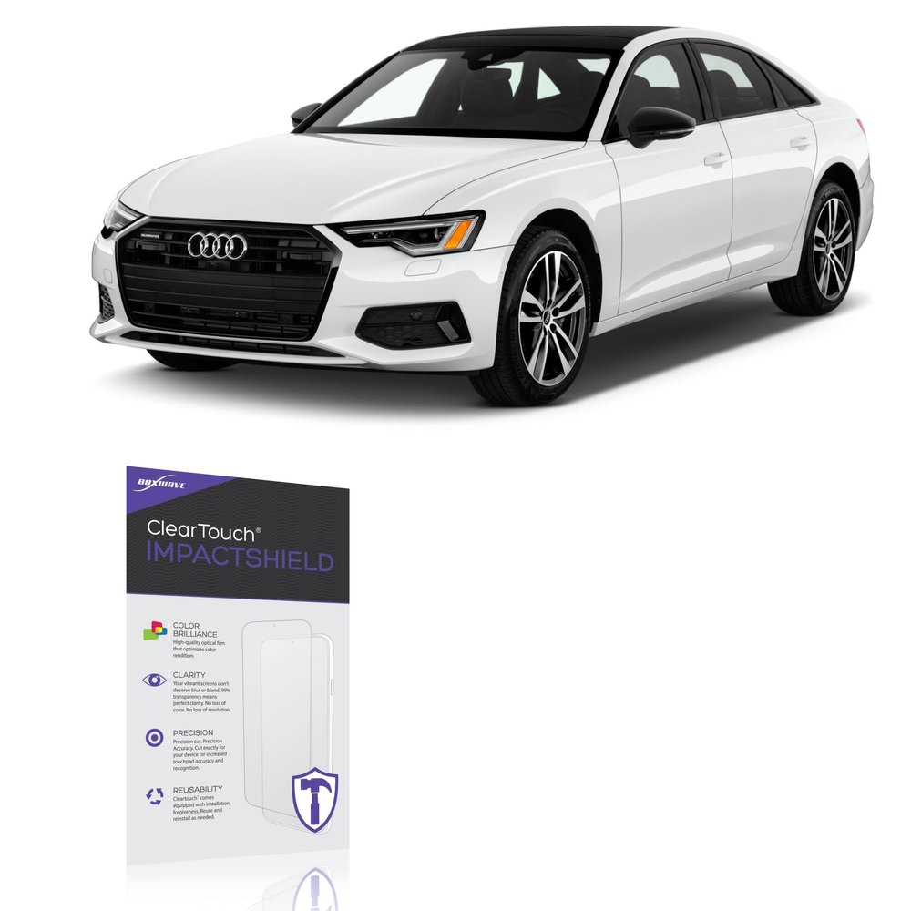 BoxWave Screen Protector Compatible with Audi 2021 A6 (10.1 in) - ClearTouch ImpactShield (2-Pack), Impenetrable Screen Protector Flexible Film